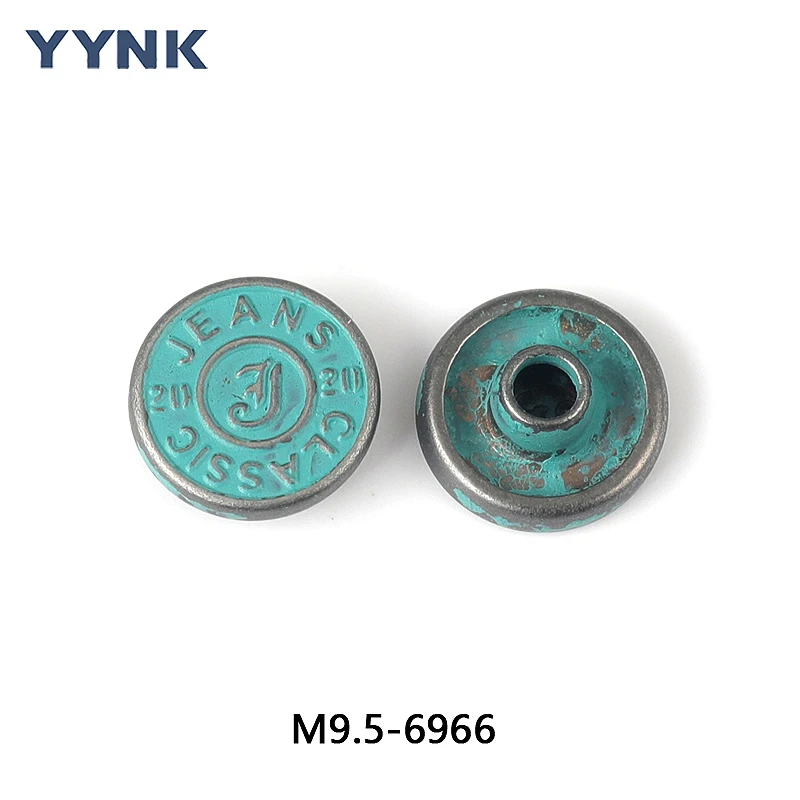 Модные пользовательские красочные OEM логотип покрытие металлические латунные джинсы заклепки для кожаной сумки брюки одежда