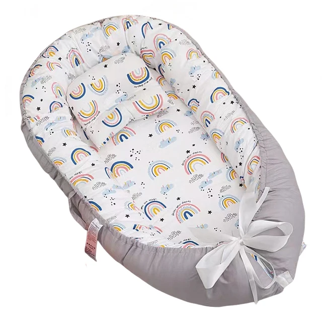 Adjustable Newborn Baby Lounger Super Soft Cotton Sleeping Newborn Baby Nest