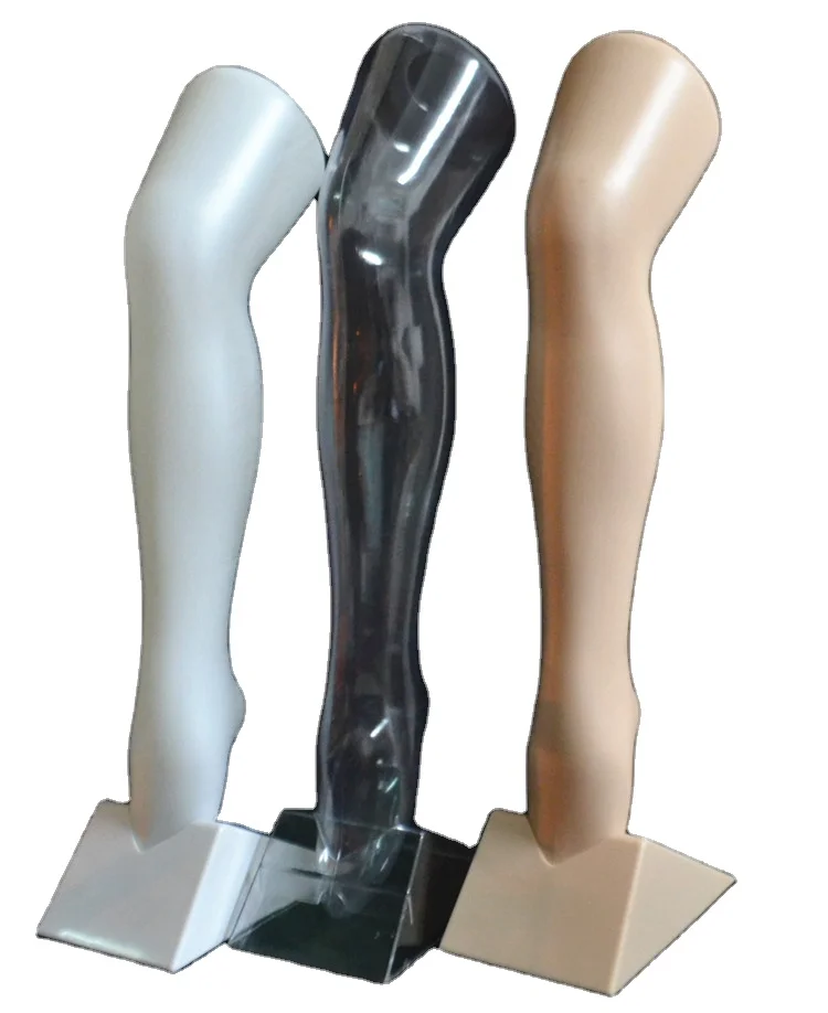 Walkom Female Display Mannequin Legs Clear Plastic Socks Foot for Women Stand Free Mounting