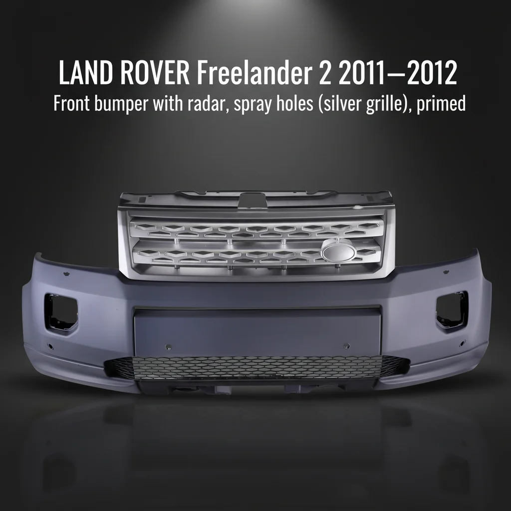 LR025836-B/034184 ABS/PP+EPDM-20 Assembly Front Bumper with Radar,spray Holes Primed for LAND ROVER Freelander 2 2011-2012