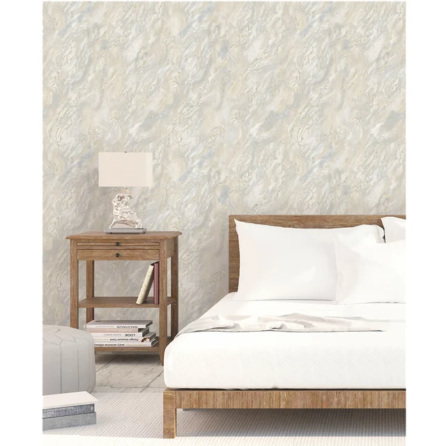 China Wallpaper manufacturer 1.06m wallcovering Geometric Grey Color Wallpaper Shiny Embossed Textured Wallpaper