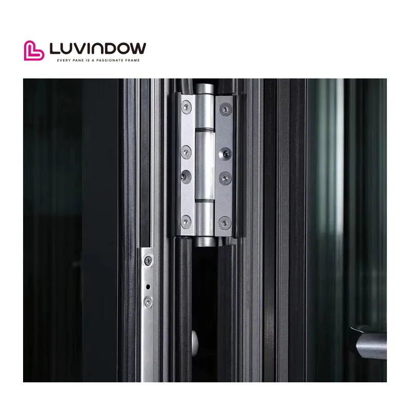Modern Design Multi-Panel Tempered Glass Folding Door Powder Coated Aluminum Patio Sliding Door Soundproof Thermal Break Feature
