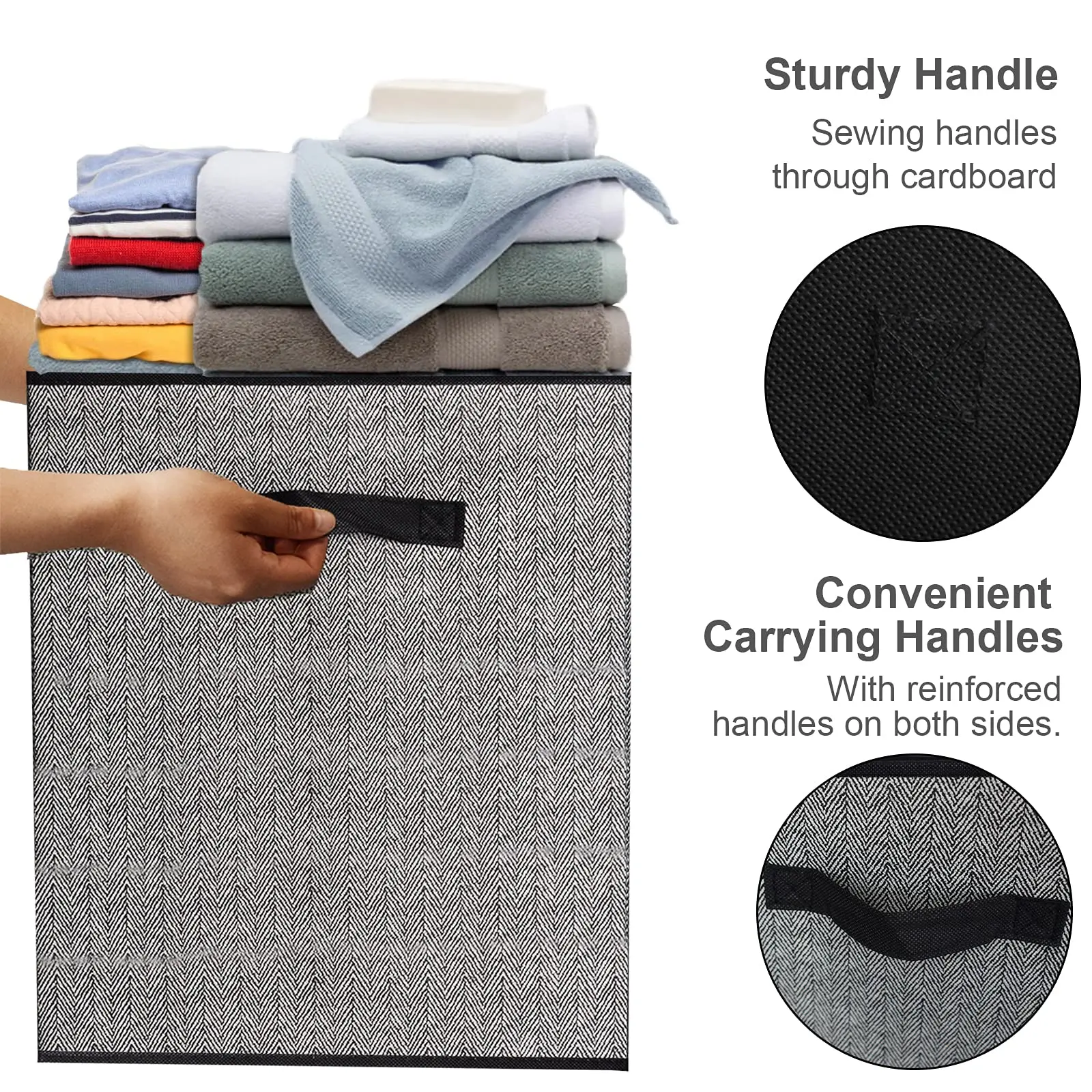 Cloth Storage Bins With Lids Foldable Large Toy Storage Chest Bins