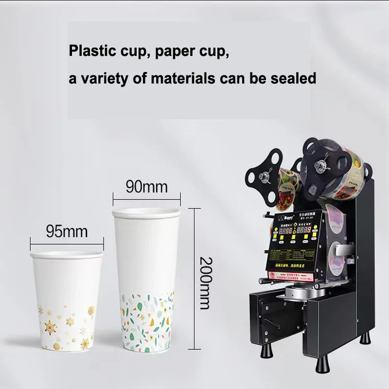 カップシーラー自動プラスチックフィルムタピオカミルクティー炭酸