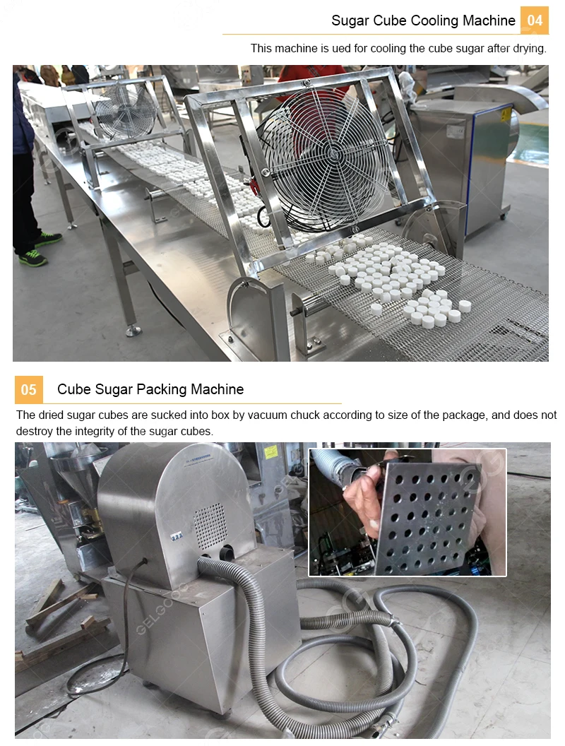 Commercial Used Rough Cut Hard Cubic Icing Sugar Lump Granule Cubes