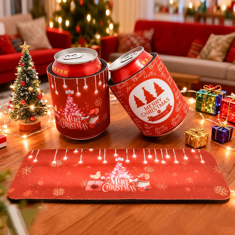 Factory Custom LogoWholsaale Blank Sublimation Neoprene Slap Wrap Can Cooler Insulated Beer Sleeve Slap Wrap Coozies factory