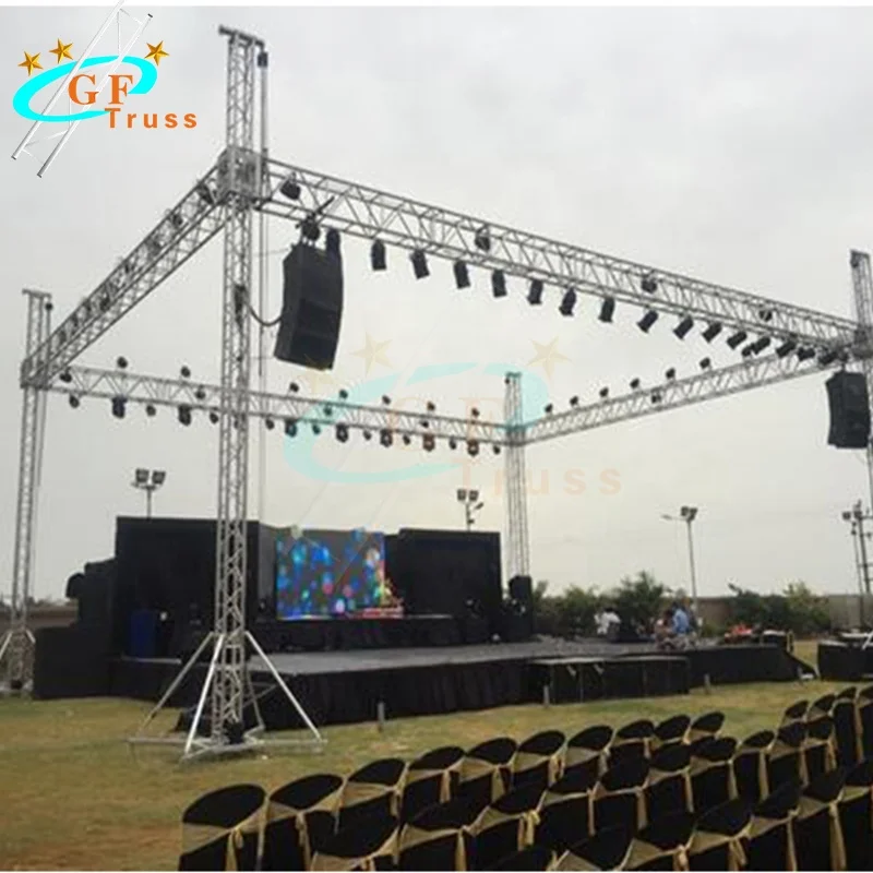 Outdoor Concert Estructura Structures Square Spigot Modular Stage Frame Aluminum Truss System for Event Hanging Speaker Lighting