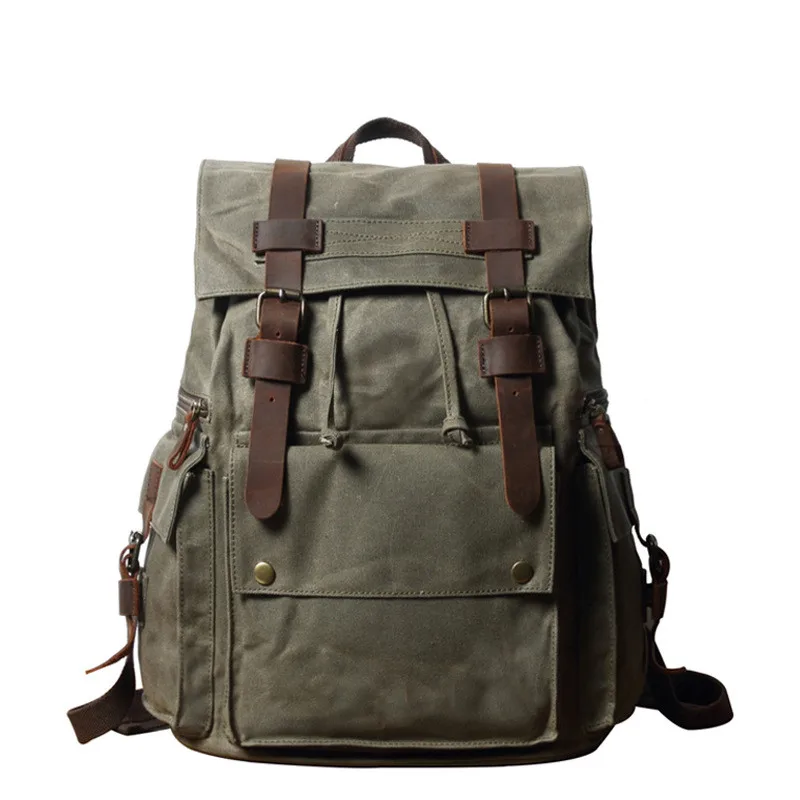 In Stock New Canvas Travel Rucksack Waterproof Laptop Bag Fashion School Backpack