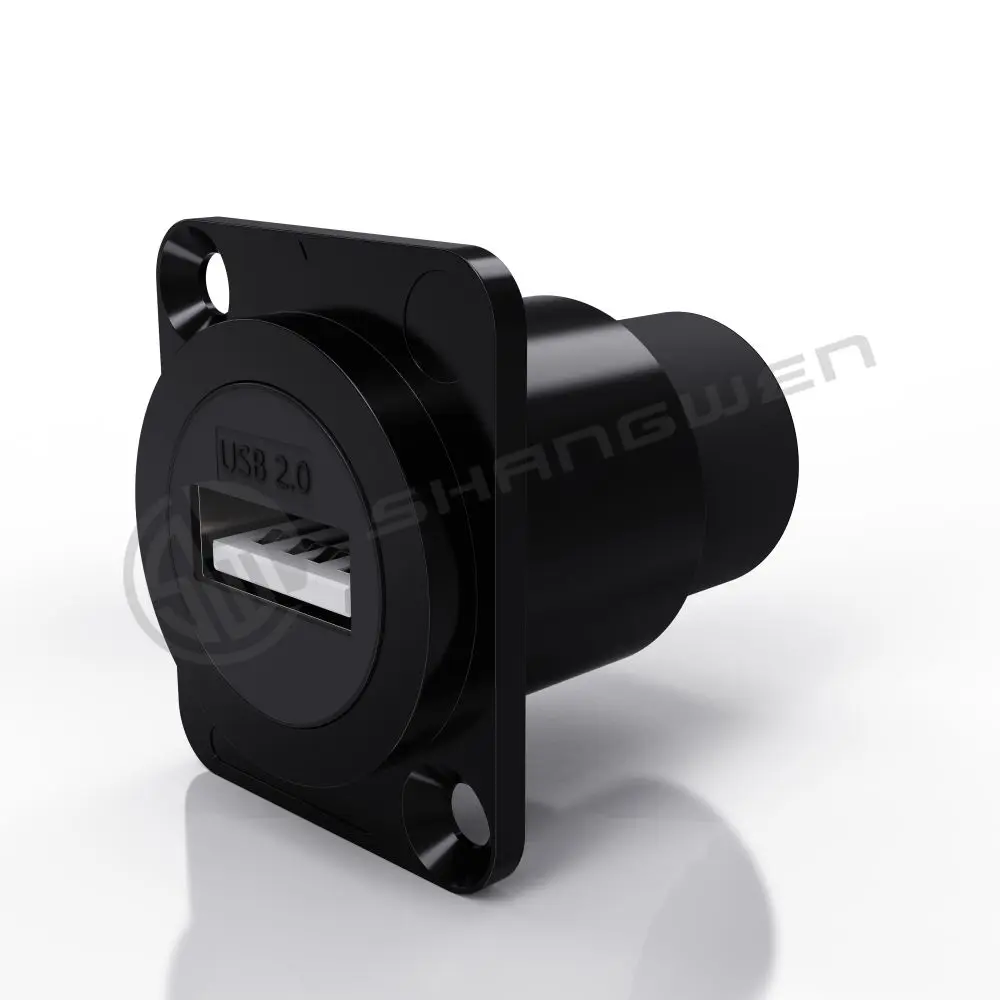 4 Pin Audio Video & USB Connector Dustproof Indoor Outdoor Copper Contact Material 4P 9P Alloy for Data Cable