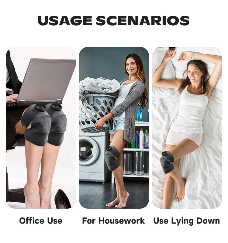 Smart Heated Knee Brace Wrap Air Compression Knee Pads Therapy Shoulder