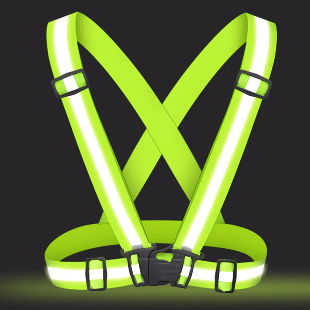 Superbsail Reflective Straps Night Work Security Running Cycling Safety Reflective Vest Visibility Reflective for Scooter & Bike