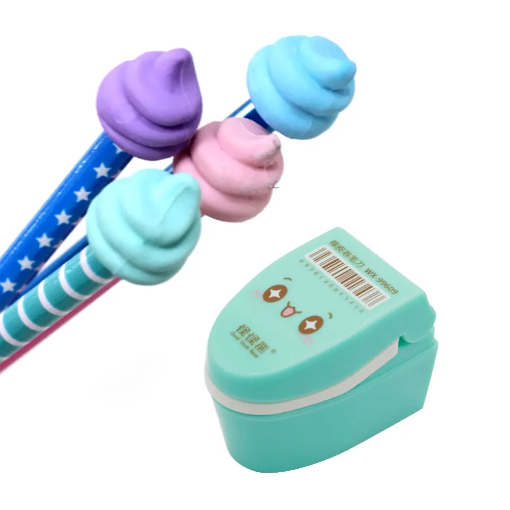 2023 новая пластиковая точилка для карандашей «Два в одном», ластик для туалетной бумаги