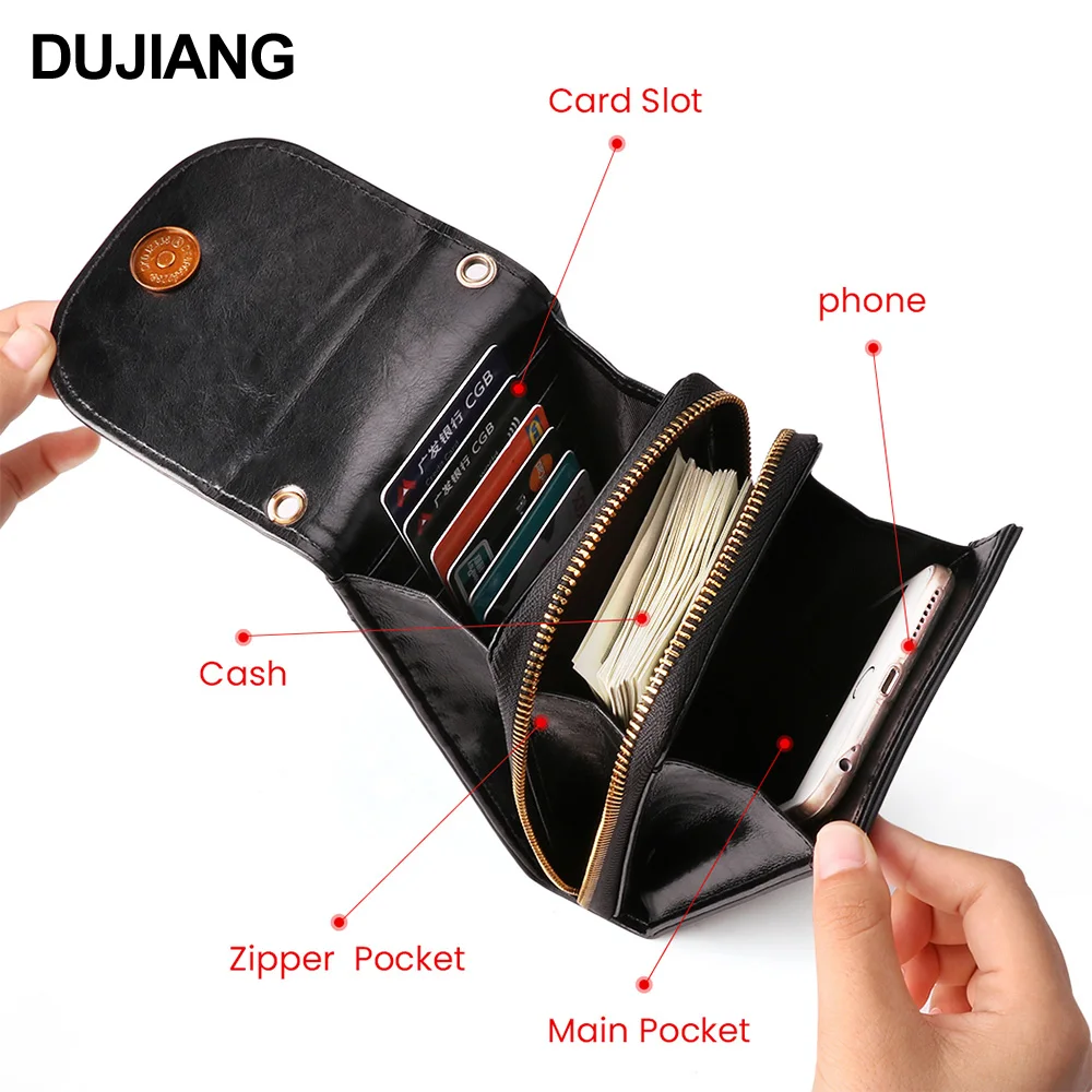 Vera pelle Multi-tasche solido tracolla borsa Vintage alla moda