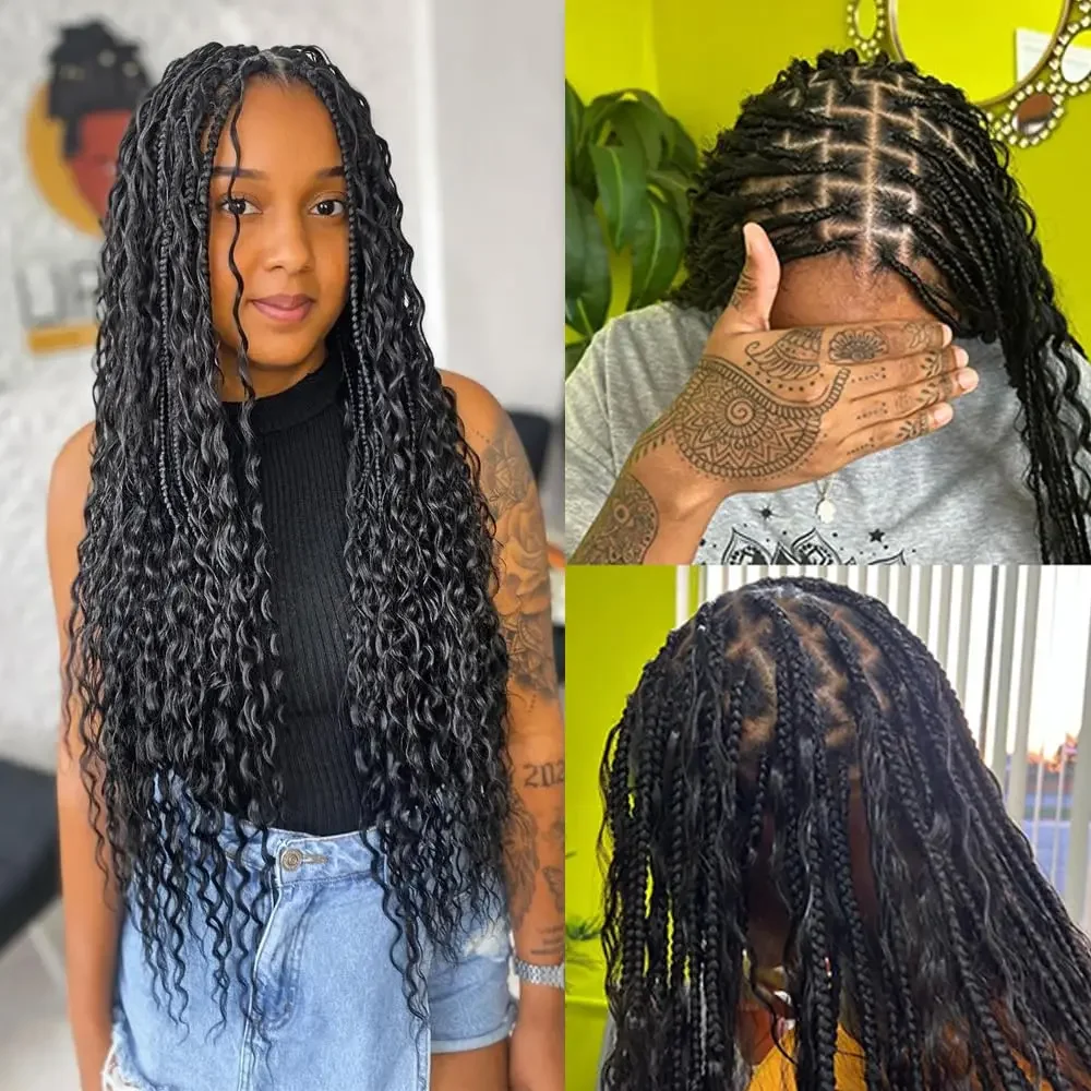 Deep Wave Echthaar Bulk Bündel Natürliches Schwarz Remy Haar Weberei_voghion.com