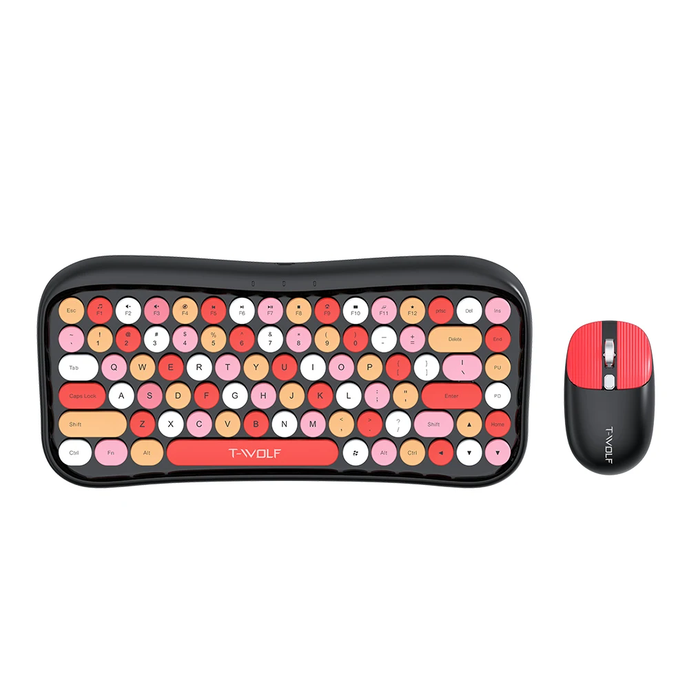 Dual Mode Wireless Gaming Keyboard Mouse Combos Black Wireless Bt Keyboard