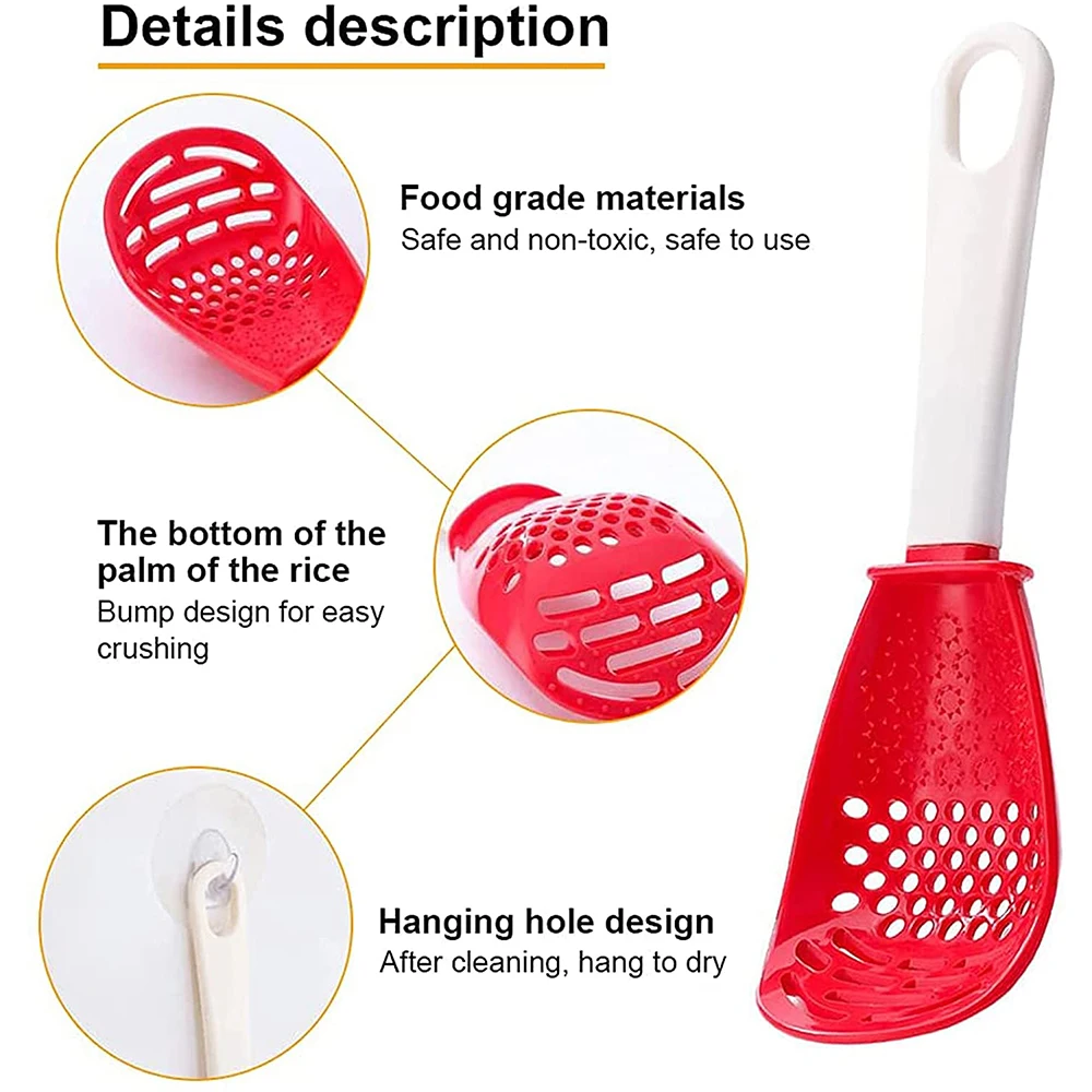 Multifunctional Kitchen Cooking Spoon Kitchen Gadgets Strainers for Egg Yolk Separator Grater Masher Colander Skimmer Scoop