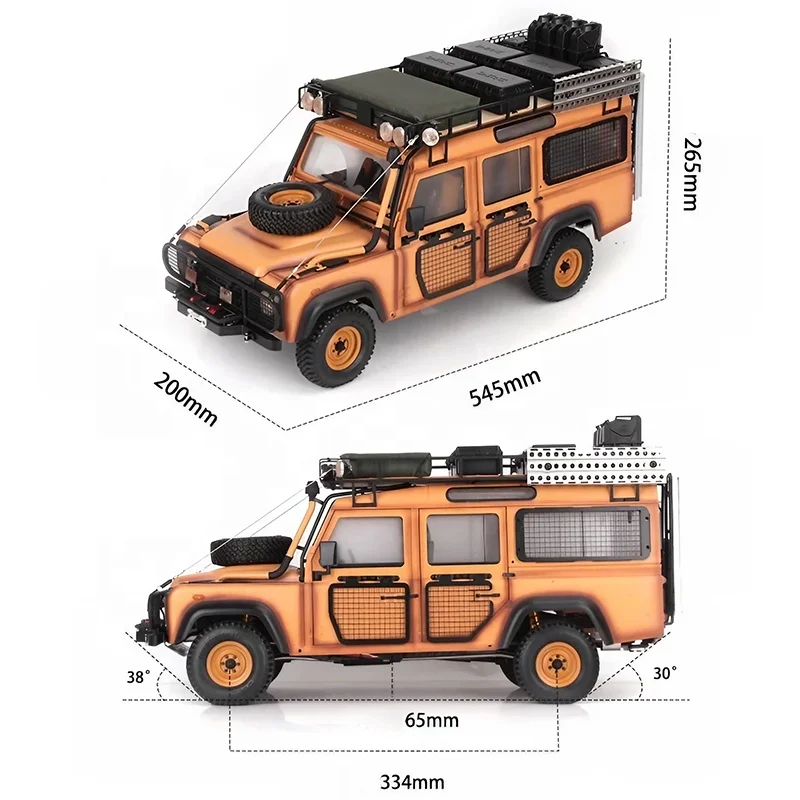 D1RC D110ディフェンダーキャメルトロフィーCNC金属シャーシ1/10