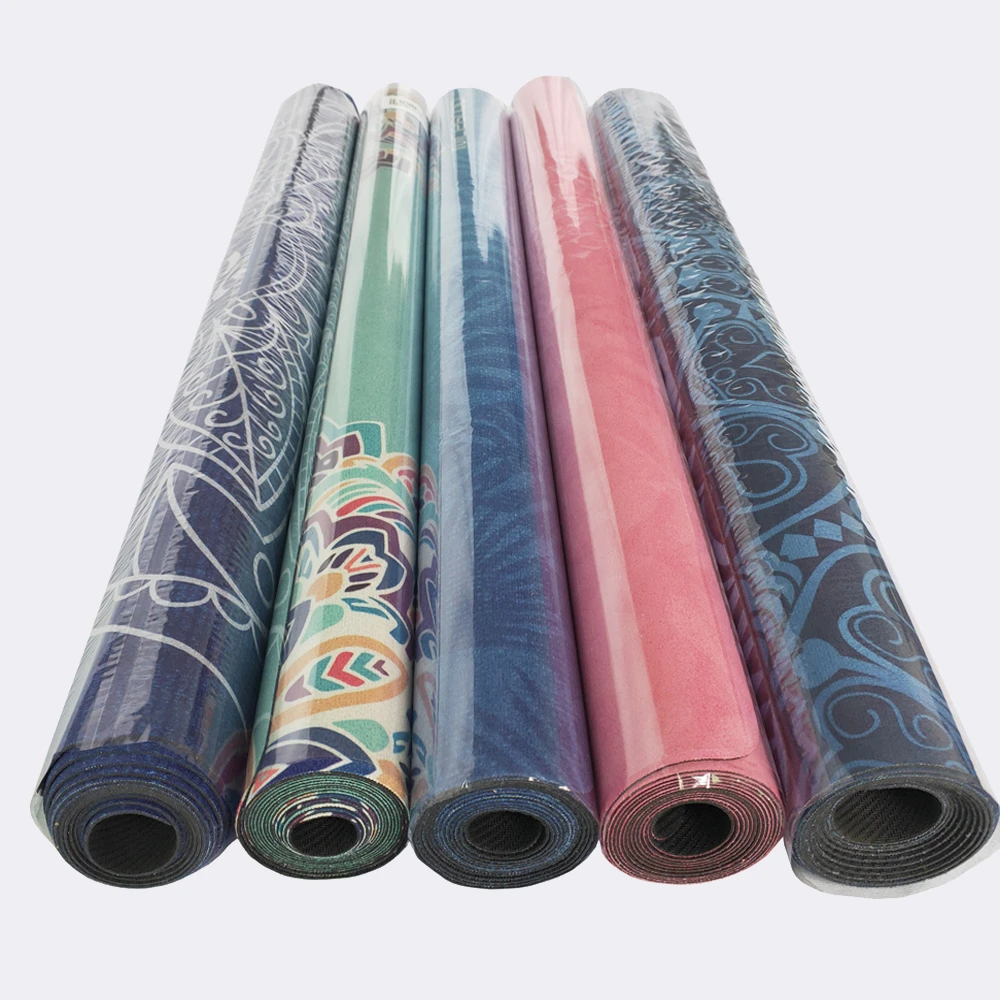 183X61 см 1 мм экологичный 100% натуральный Коврик для йоги дорожный резиновый Сверхтонкий Коврик для йоги складной с сумкой для переноски