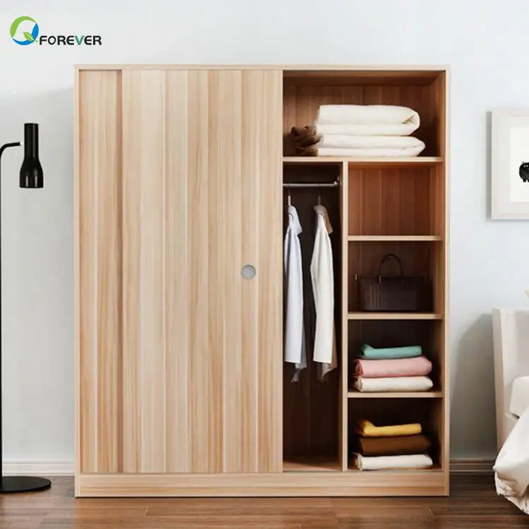 Sliding Door Wardrobe Simple Modern Panel Wardrobe Storage Cabinet