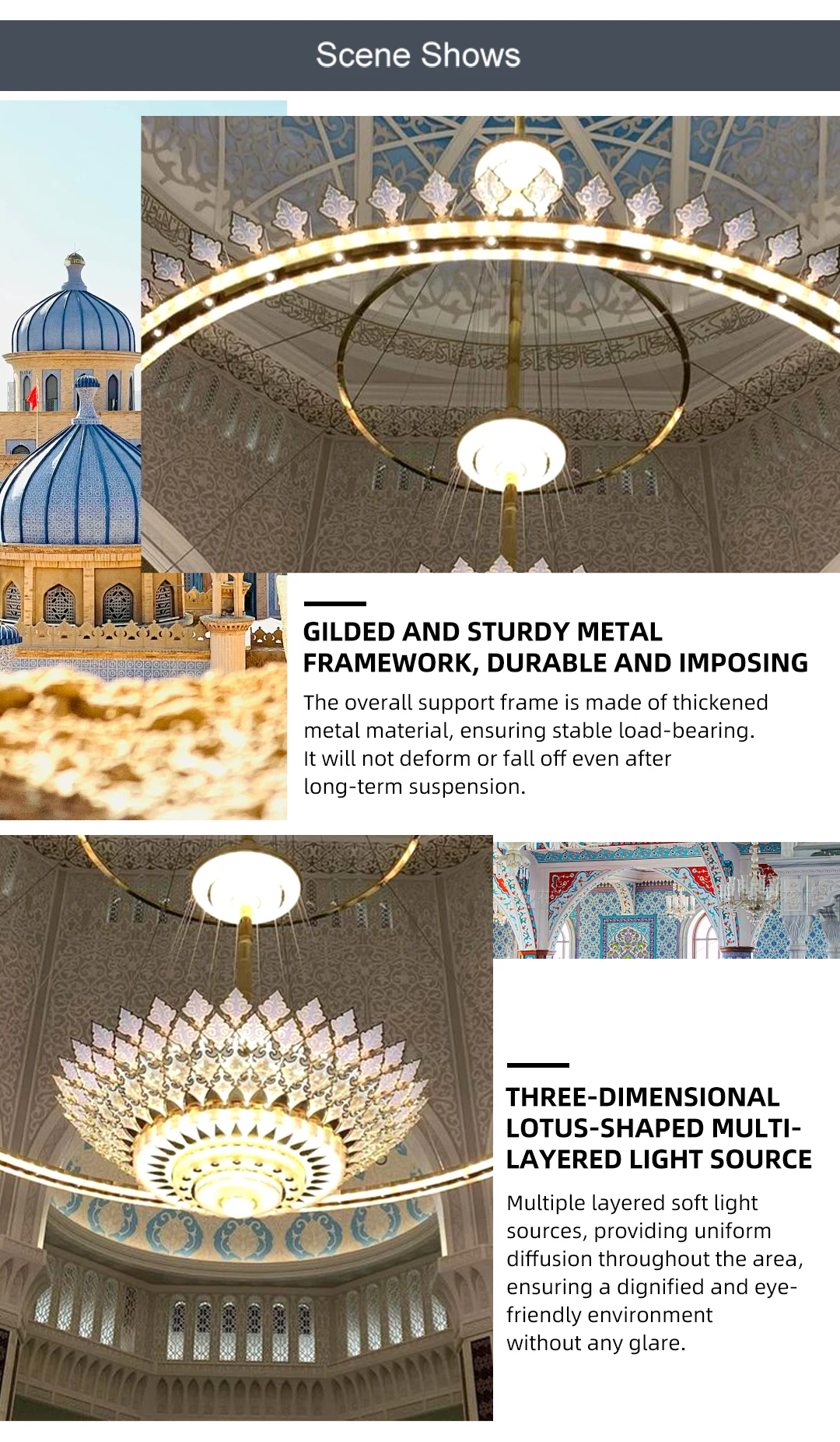 cpl 010 bespoke grand mosque chandelier  oversized islamic led lighting for masjid prayer hall  palace-3