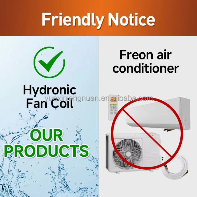 Yesncer FP-34 Horizontal Concealed Hydronic Ducted Fancoil Chilled Water Ceiling Fcu Fan Coil Unit for Heating and Cooling