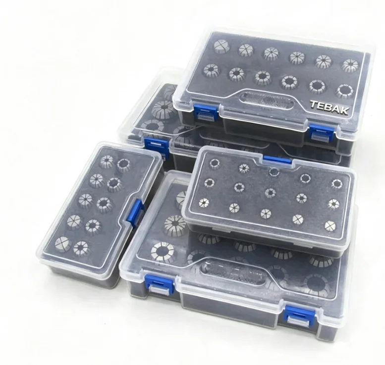 TEBAK ER Collets Essential Machine Tool Accessories High Precision ER16 Metric Collet 10pcs/Set