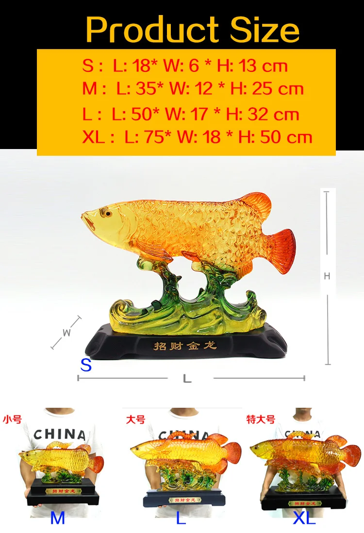 2023 Small Gold Fish Home Decor Fish Statue Living Room Decoration Craftst Feng Shui Fortune Arowana Lucky Fish Statue