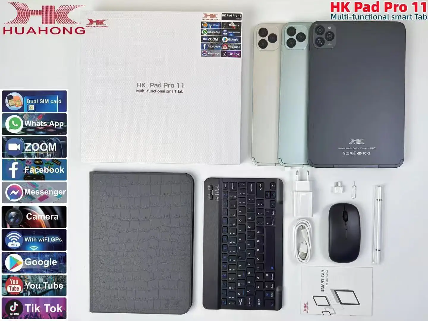 HK Pad PRO 10 Tablet - 10.1-Inch, 32GB Storage, Android 12, 5G