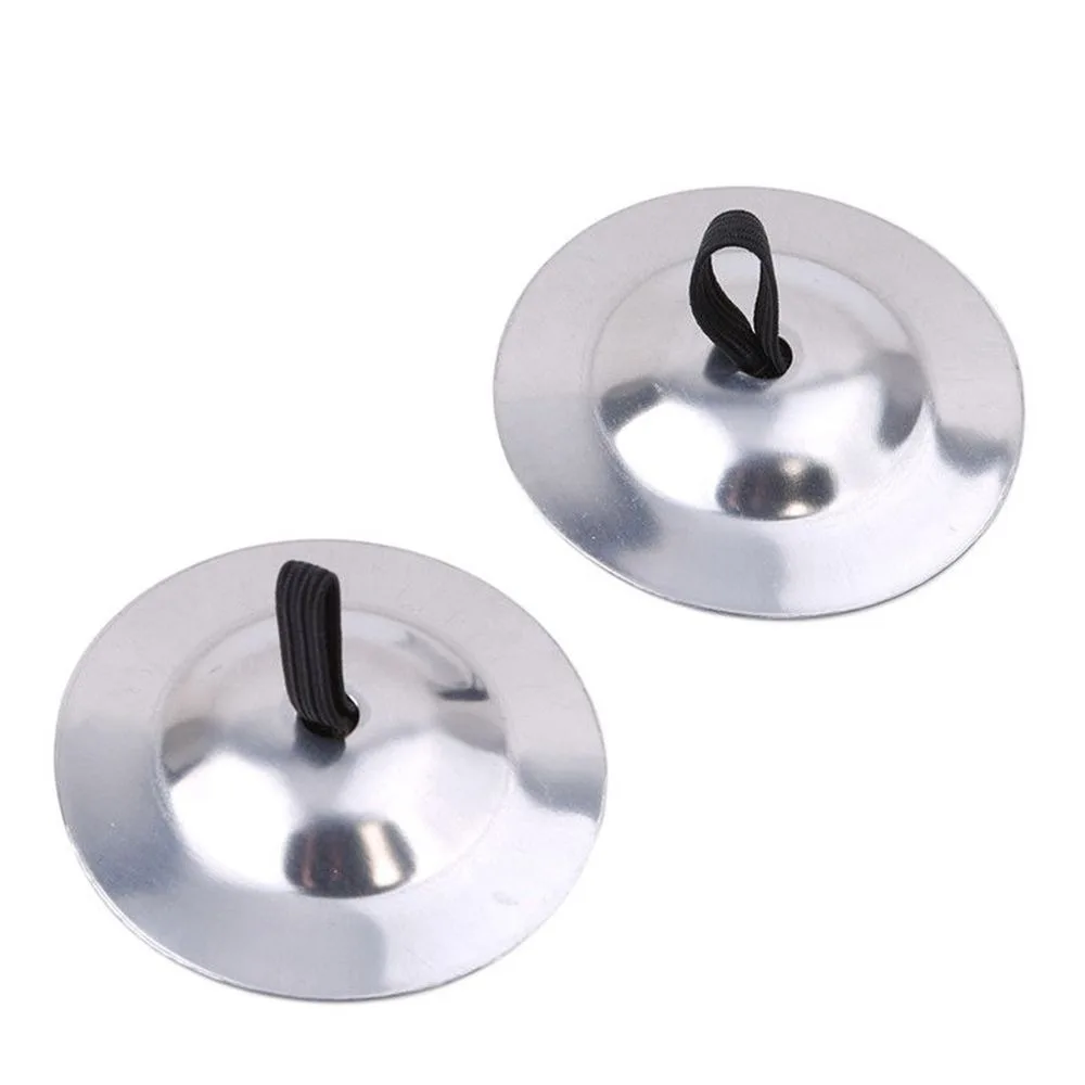 2 PCs  Copper Finger Cymbals Small Finger Cymbals Belly Dancing Mini Cymbals