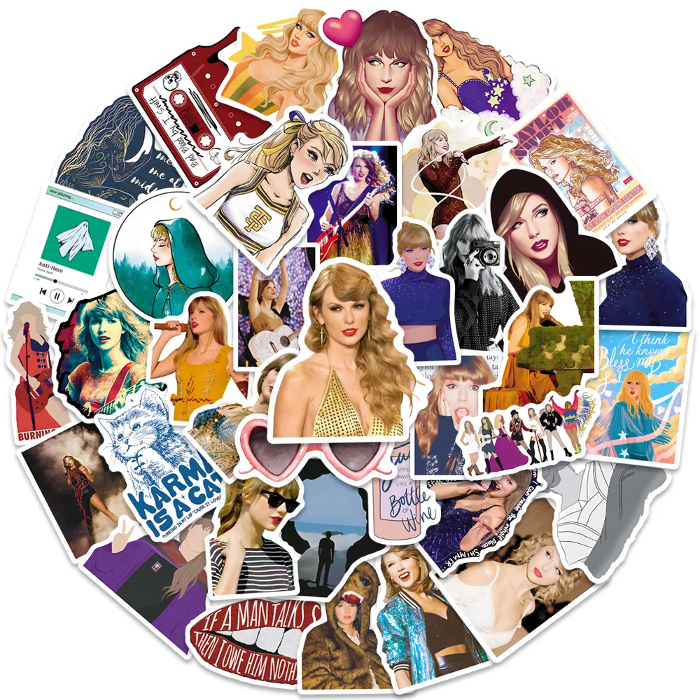 Taylor Swift stickers - 50pcs. Graffiti stickers, water bottle