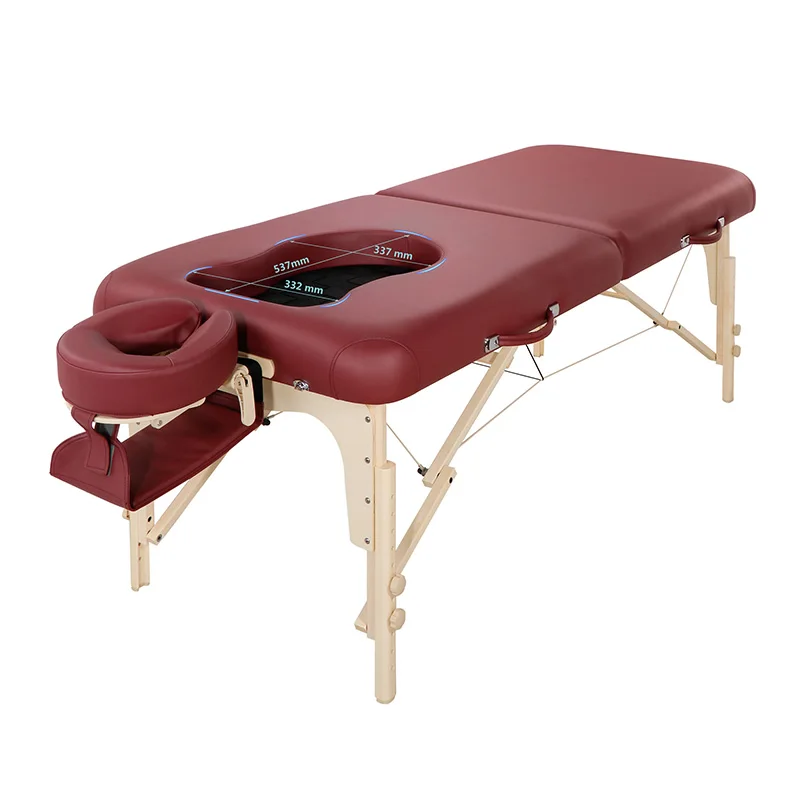 Golden Ratio-Ulco Factory Custom Color 2 Section Milking Thai Adjust Folding Massage Table Spa Bed Table De Massage