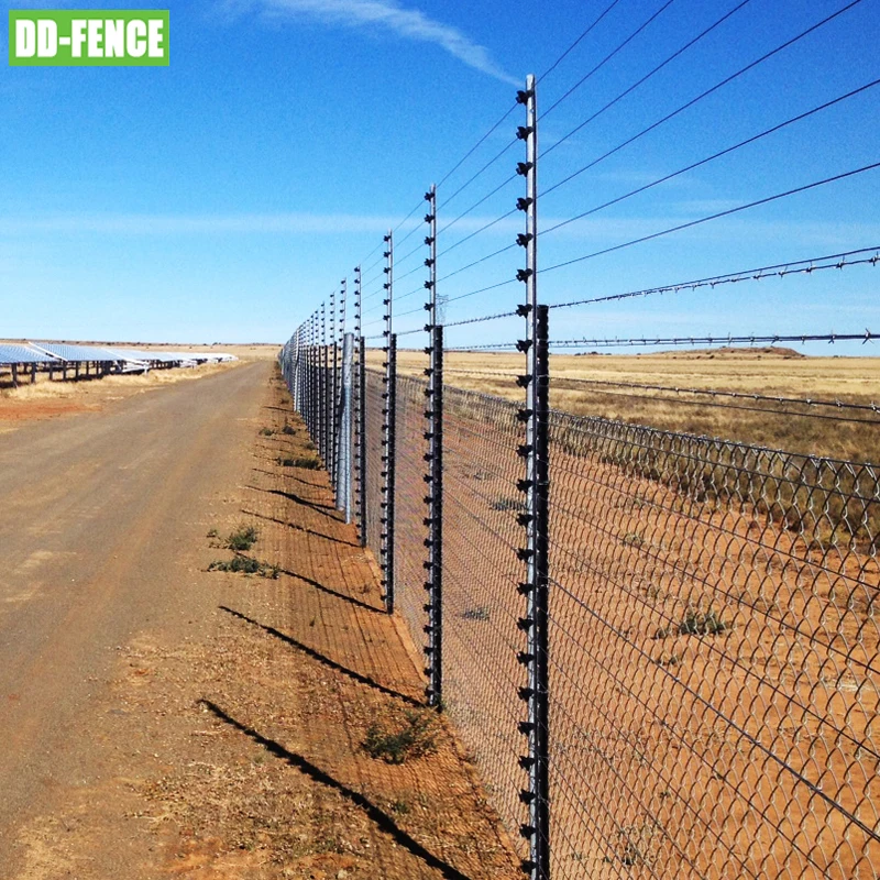 Customized Electric Security Fence Set Electrical Shock Fencing Iron Steel Aluminum Electric Fence