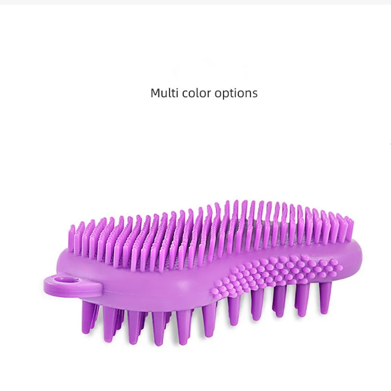 Body Hair Wash Double Side Brush Silicone Baby Hair Massage Shampoo