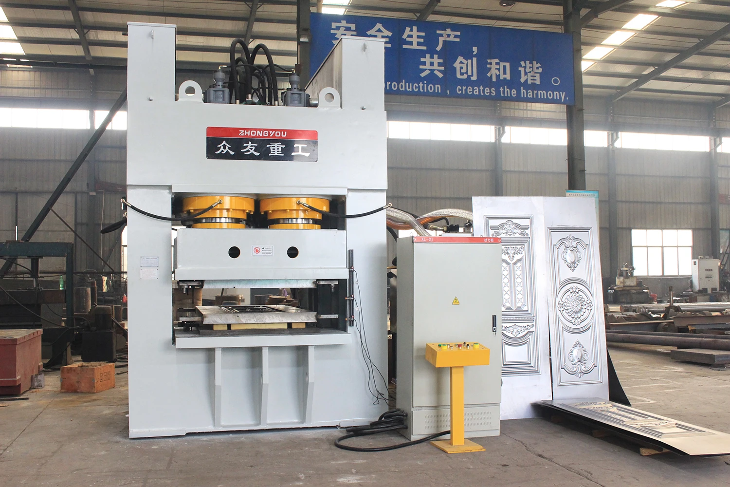 2000 Ton Garage Door Skin Making Hydraulic Press Machine Metal Steel ...