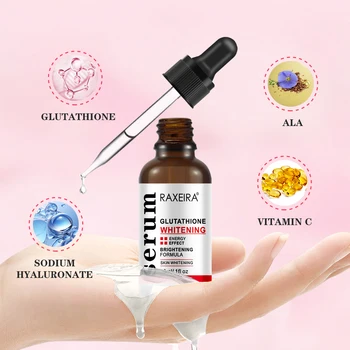 Private Label Glutathione Serum Skin Whitening Brightening Moisturizing  Vitamin C Skin Care Glutathione Facial Serum
