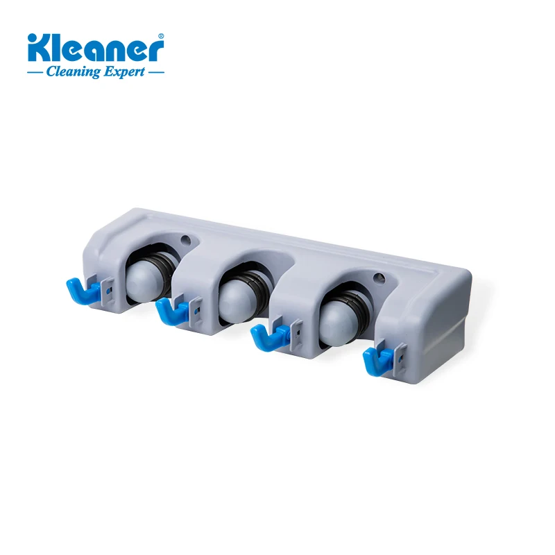 Kleaner Mop and Broom Storage Solutions Holder With 3 Position and 4 Hooks up to 7 Tools