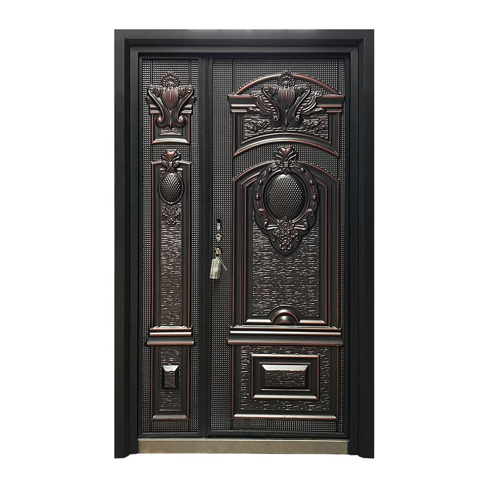 Latest Design Luxury Style High Quality Cast Aluminum Door Steel Security Interior Door With Cheap Price