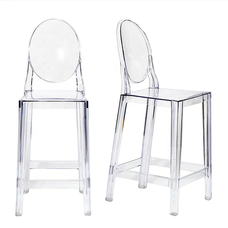 Свадебный садовый Прозрачный поликарбонатный пластиковый барный стул из поликарбоната кресло-призрак мебель для ресторана и столовой