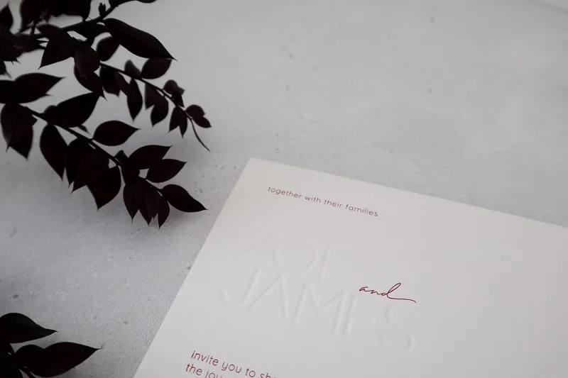 Elegant Square Marriage Wedding Invitation Card in Thick Paper