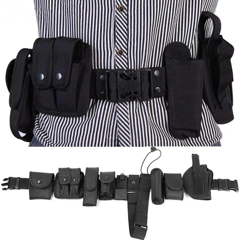 Multifunctional Outdoor Tactical Belt Hunting Bags Tactical Belt Holster Security Duty Utility Belt with Pouches Holster Gear