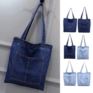 New Fashion Large Capacity Shoulder Bag for Women's Casual Denim Cowboy Shoulder Bag Shopping Bag Handbaggs