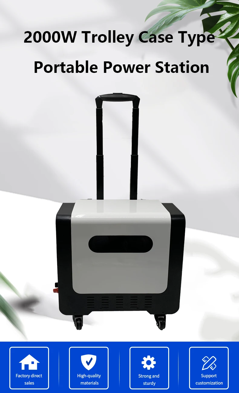 25.6V 84Ah 32700 Portable Power Station 2KW Trolley Case Type