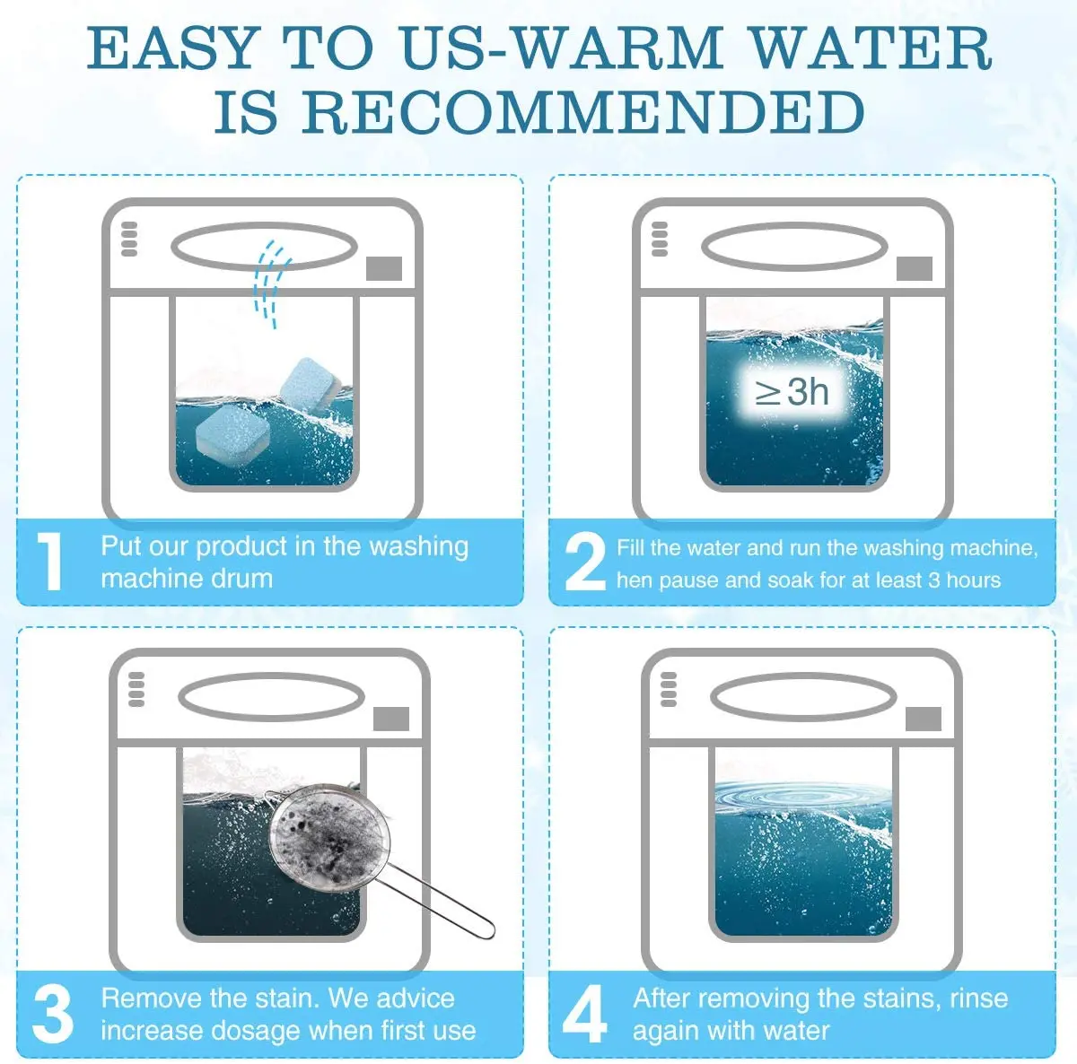 HelloWorld NATRUTH Effervescent Tablets Deep Cleaning Soap Washing Machine Cleaner 30 Tablet