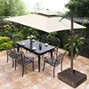 11-6 chairs+150-200cm stretch table+3 umbrella+box base