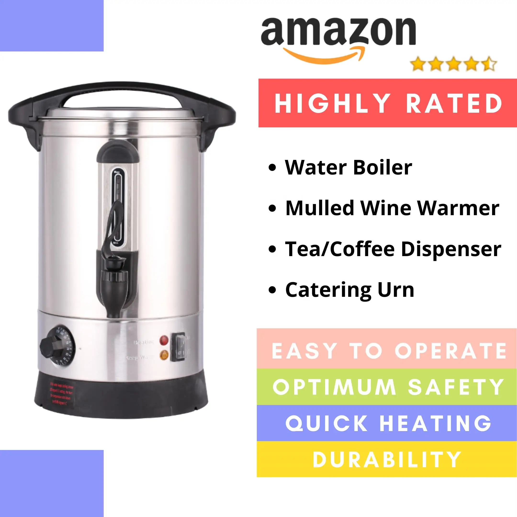 Stainless Steel Economy Electrical Hot Water Boiler Heater Catering Tea  Coffee Urn Mulled Wine Warmer Beverage Dispenser - Buy Stainless Steel  Economy Electrical Hot Water Boiler Heater Catering Tea Coffee Urn Mulled