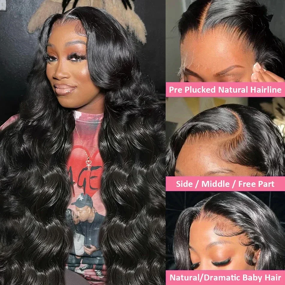 40 polegadas onda do corpo peruca de renda frontal 13X4 cabelo humano 250 densidade brasileira remy perucas de renda frontal para mulheres_voghion.com
