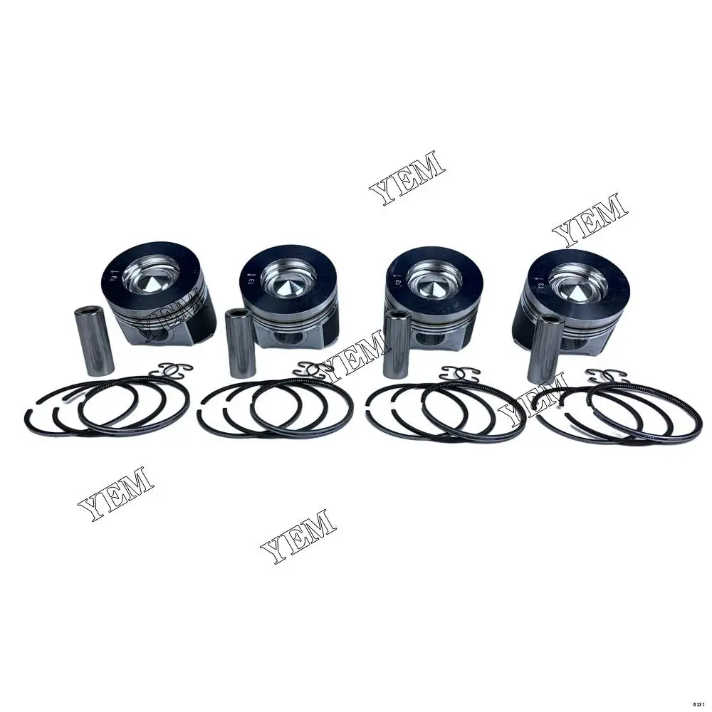 Engine Pistons Kit With Rings Set Fit for Kubota V3800