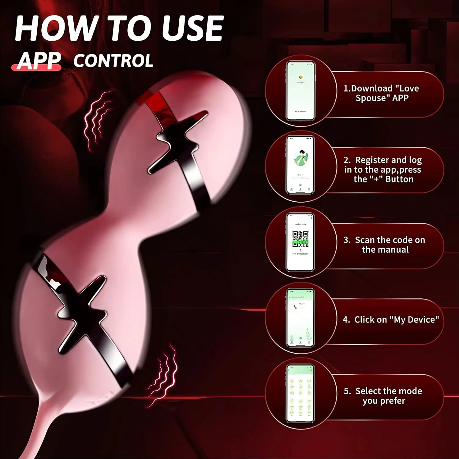 APP Remote Wireless Massager Electric Shock Jump Egg Vibrator Adult Sex Toys For Female Masturbation_voghion.com