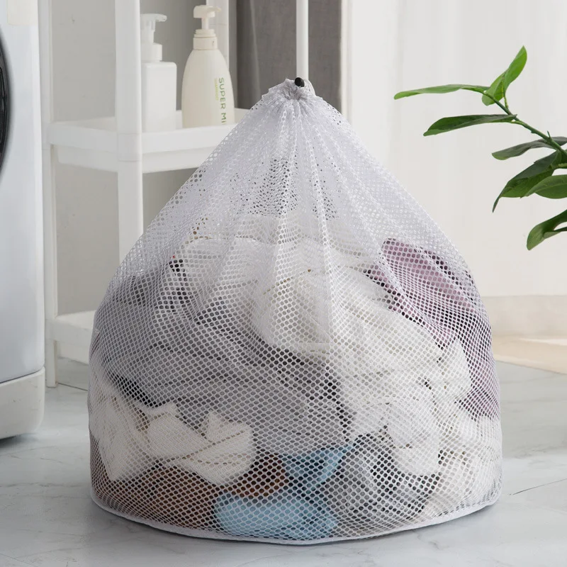 Sacchetto Per Lavatrice A Rete Fine Con Coulisse - Poliestere - Proteggi I Tuoi Capi Delicati - Taglia S (37x27 Cm), M, L, XL