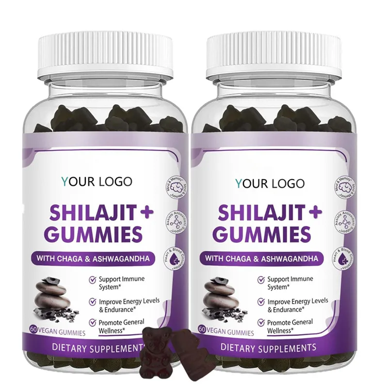 natural shilajit purong himalayan shilajit na may ashwagandha itim na langis ng binhi shilajit gummies